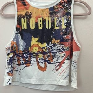 Nobull WOMEN'S MUSCLE TANK (GRAFFITI) - WHITE ART WORK / Small limited edition